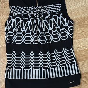 Calvin Klein sleeveless Patterned top size Petite